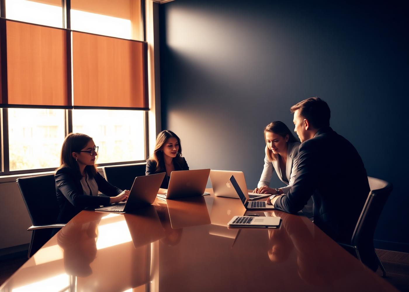 Empresários em sessão de consultoria